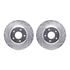 7512-52064 by DYNAMIC FRICTION COMPANY - Rotors-Drilled & Slotted-Silver w/ 5000 Advanced Brake Pads Incl Hdw