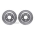 7512-52043 by DYNAMIC FRICTION COMPANY - Rotors-Drilled & Slotted-Silver w/ 5000 Advanced Brake Pads Incl Hdw