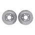 7512-53004 by DYNAMIC FRICTION COMPANY - Rotors-Drilled & Slotted-Silver w/ 5000 Advanced Brake Pads Incl Hdw