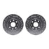 7512-54005 by DYNAMIC FRICTION COMPANY - Rotors-Drilled & Slotted-Silver w/ 5000 Advanced Brake Pads Incl Hdw