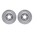 7512-54038 by DYNAMIC FRICTION COMPANY - Rotors-Drilled & Slotted-Silver w/ 5000 Advanced Brake Pads Incl Hdw