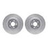 7512-54045 by DYNAMIC FRICTION COMPANY - Rotors-Drilled & Slotted-Silver w/ 5000 Advanced Brake Pads Incl Hdw