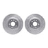 7512-54058 by DYNAMIC FRICTION COMPANY - Rotors-Drilled & Slotted-Silver w/ 5000 Advanced Brake Pads Incl Hdw