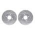7512-54060 by DYNAMIC FRICTION COMPANY - Rotors-Drilled & Slotted-Silver w/ 5000 Advanced Brake Pads Incl Hdw