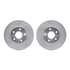 7512-54072 by DYNAMIC FRICTION COMPANY - Rotors-Drilled & Slotted-Silver w/ 5000 Advanced Brake Pads Incl Hdw