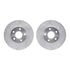 7512-54071 by DYNAMIC FRICTION COMPANY - Rotors-Drilled & Slotted-Silver w/ 5000 Advanced Brake Pads Incl Hdw