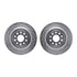 7512-54088 by DYNAMIC FRICTION COMPANY - Rotors-Drilled & Slotted-Silver w/ 5000 Advanced Brake Pads Incl Hdw