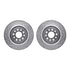 7512-54090 by DYNAMIC FRICTION COMPANY - Rotors-Drilled & Slotted-Silver w/ 5000 Advanced Brake Pads Incl Hdw