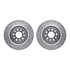 7512-54090 by DYNAMIC FRICTION COMPANY - Rotors-Drilled & Slotted-Silver w/ 5000 Advanced Brake Pads Incl Hdw