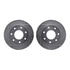 7512-54116 by DYNAMIC FRICTION COMPANY - Brake Rotor - Drilled & Slotted - Silver w/5000 Brake Pads & HW Kit