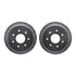 7512-54121 by DYNAMIC FRICTION COMPANY - Brake Rotor - Drilled & Slotted - Silver w/5000 Brake Pads & HW Kit