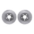 7512-54139 by DYNAMIC FRICTION COMPANY - Brake Rotor - Dimpled & Slotted - Silver w/5000 Brake Pads & HW Kit