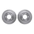 7512-54137 by DYNAMIC FRICTION COMPANY - Rotors-Drilled & Slotted-Silver w/ 5000 Advanced Brake Pads Incl Hdw