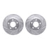 7512-54144 by DYNAMIC FRICTION COMPANY - Brake Rotor - Dimpled & Slotted - Silver w/5000 Brake Pads & HW Kit