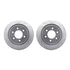 7512-54146 by DYNAMIC FRICTION COMPANY - Rotors-Drilled & Slotted-Silver w/ 5000 Advanced Brake Pads Incl Hdw