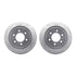 7512-54146 by DYNAMIC FRICTION COMPANY - Rotors-Drilled & Slotted-Silver w/ 5000 Advanced Brake Pads Incl Hdw