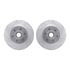 7512-54155 by DYNAMIC FRICTION COMPANY - Brake Rotor - Drilled & Slotted - Silver w/5000 Brake Pads & HW Kit