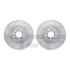 7512-54163 by DYNAMIC FRICTION COMPANY - Rotors-Drilled & Slotted-Silver w/ 5000 Advanced Brake Pads Incl Hdw