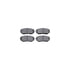 7512-54188 by DYNAMIC FRICTION COMPANY - Brake Rotor - Dimpled & Slotted - Silver w/5000 Brake Pads & HW Kit