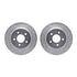 7512-54190 by DYNAMIC FRICTION COMPANY - Brake Rotor - Dimpled & Slotted - Silver w/5000 Brake Pads & HW Kit