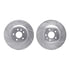 7512-54204 by DYNAMIC FRICTION COMPANY - Brake Rotor - Dimpled & Slotted - Silver w/5000 Brake Pads & HW Kit