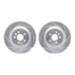 7512-54209 by DYNAMIC FRICTION COMPANY - Rotors-Drilled & Slotted-Silver w/ 5000 Advanced Brake Pads Incl Hdw