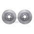 7512-54215 by DYNAMIC FRICTION COMPANY - Brake Rotor - Dimpled & Slotted - Silver w/5000 Brake Pads & HW Kit