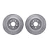 7512-54220 by DYNAMIC FRICTION COMPANY - Brake Rotor - Dimpled & Slotted - Silver w/5000 Brake Pads & HW Kit