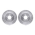 7512-55006 by DYNAMIC FRICTION COMPANY - Brake Rotor - Drilled & Slotted - Silver w/5000 Brake Pads & HW Kit