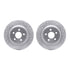 7512-55009 by DYNAMIC FRICTION COMPANY - Brake Rotor - Dimpled & Slotted - Silver w/5000 Brake Pads & HW Kit