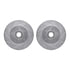7512-55052 by DYNAMIC FRICTION COMPANY - Rotors-Drilled & Slotted-Silver w/ 5000 Advanced Brake Pads Incl Hdw