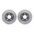 7512-55078 by DYNAMIC FRICTION COMPANY - Rotors-Drilled & Slotted-Silver w/ 5000 Advanced Brake Pads Incl Hdw