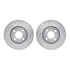 7512-56007 by DYNAMIC FRICTION COMPANY - Rotors-Drilled & Slotted-Silver w/ 5000 Advanced Brake Pads Incl Hdw