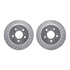 7512-56006 by DYNAMIC FRICTION COMPANY - Rotors-Drilled & Slotted-Silver w/ 5000 Advanced Brake Pads Incl Hdw