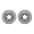 7512-56014 by DYNAMIC FRICTION COMPANY - Rotors-Drilled & Slotted-Silver w/ 5000 Advanced Brake Pads Incl Hdw