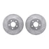 7512-56013 by DYNAMIC FRICTION COMPANY - Rotors-Drilled & Slotted-Silver w/ 5000 Advanced Brake Pads Incl Hdw