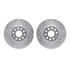 7002-74003 by DYNAMIC FRICTION COMPANY - Brake Rotors - Drilled & Slotted - Silver