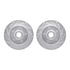 7202-47035 by DYNAMIC FRICTION COMPANY - Brake Rotor - Drilled & Slotted - Silver- HD Brake Pad