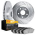 7202-47035 by DYNAMIC FRICTION COMPANY - Brake Rotor - Drilled & Slotted - Silver- HD Brake Pad