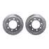 7212-40155 by DYNAMIC FRICTION COMPANY - Brake Rotor - Drilled & Slotted - Silver- HD Brake Pad - Hardware