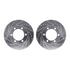 7212-42106 by DYNAMIC FRICTION COMPANY - Brake Rotor - Drilled & Slotted - Silver- HD Brake Pad - Hardware