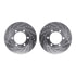 7212-42105 by DYNAMIC FRICTION COMPANY - Brake Rotor - Drilled & Slotted - Silver- HD Brake Pad - Hardware