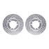 7212-44001 by DYNAMIC FRICTION COMPANY - Brake Rotor - Drilled & Slotted - Silver- HD Brake Pad - Hardware