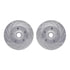 7212-47011 by DYNAMIC FRICTION COMPANY - Brake Rotor - Drilled & Slotted - Silver- HD Brake Pad - Hardware