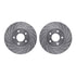 7212-47101 by DYNAMIC FRICTION COMPANY - Brake Rotor - Drilled & Slotted - Silver- HD Brake Pad - Hardware