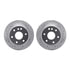 7212-48014 by DYNAMIC FRICTION COMPANY - Brake Rotor - Drilled & Slotted - Silver- HD Brake Pad - Hardware