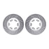 7212-48025 by DYNAMIC FRICTION COMPANY - Brake Rotor - Drilled & Slotted - Silver- HD Brake Pad - Hardware