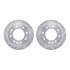 7212-48029 by DYNAMIC FRICTION COMPANY - Brake Rotor - Drilled & Slotted - Silver- HD Brake Pad - Hardware