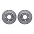 7212-48053 by DYNAMIC FRICTION COMPANY - Brake Rotor - Drilled & Slotted - Silver- HD Brake Pad - Hardware