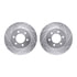 7212-48080 by DYNAMIC FRICTION COMPANY - Brake Rotor - Drilled & Slotted - Silver- HD Brake Pad - Hardware